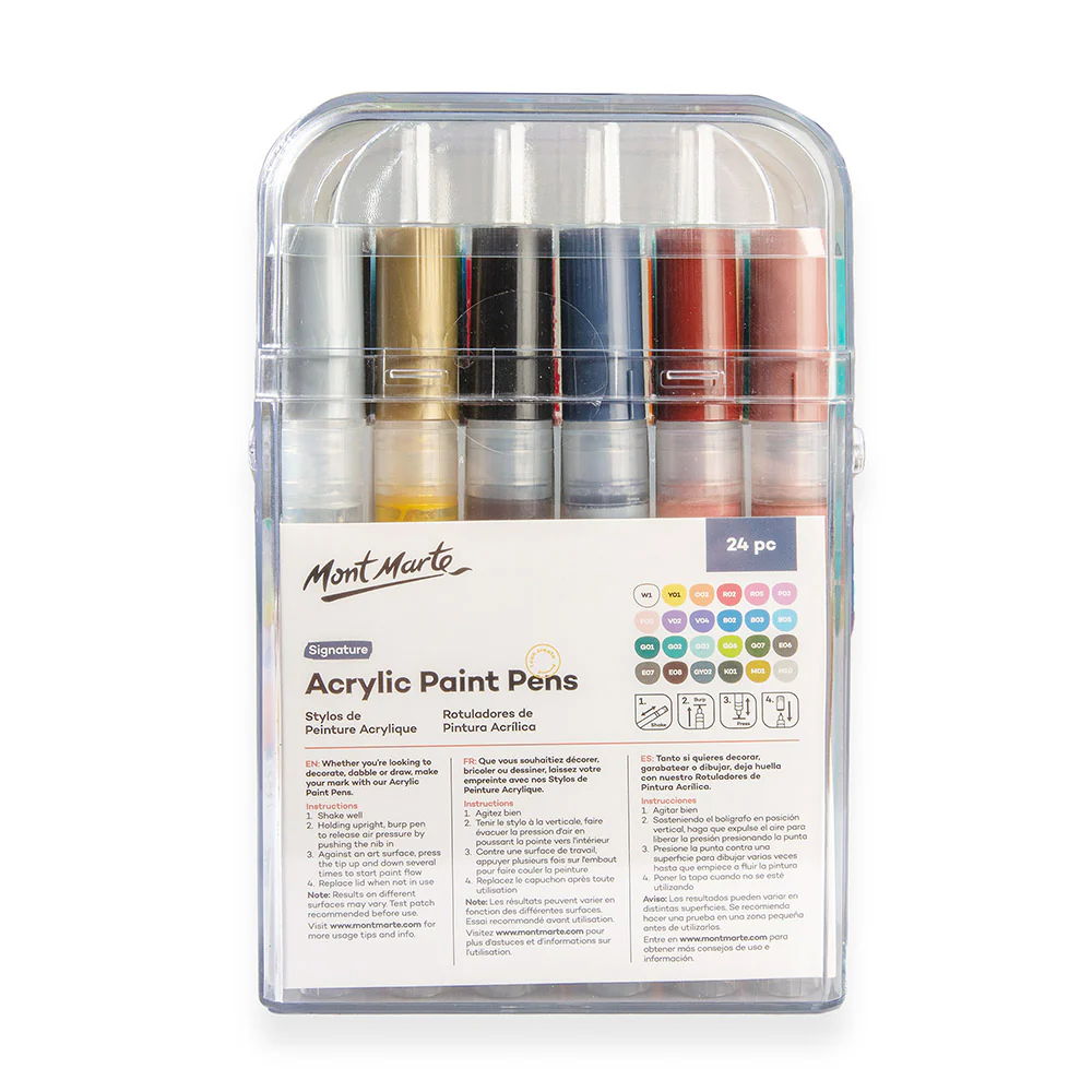 Acrylic Paint Pens in Case Broad Tip Signature 24pc - Image 5