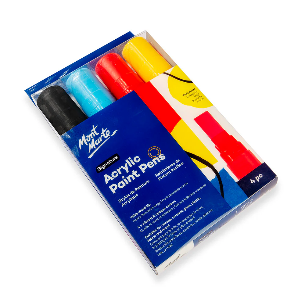 Acrylic Paint Pens Wide Chisel Tip Signature 4pc - Image 3