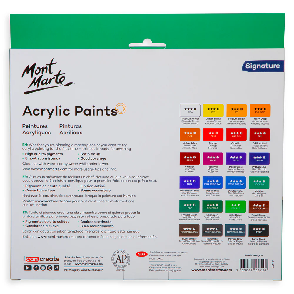 Acrylic Paints Set Signature 24pc x 12ml - Image 4