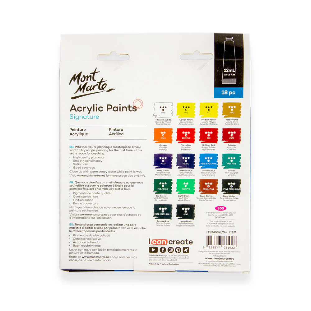 Acrylic Paints Signature 18pc x 12ml - Image 4