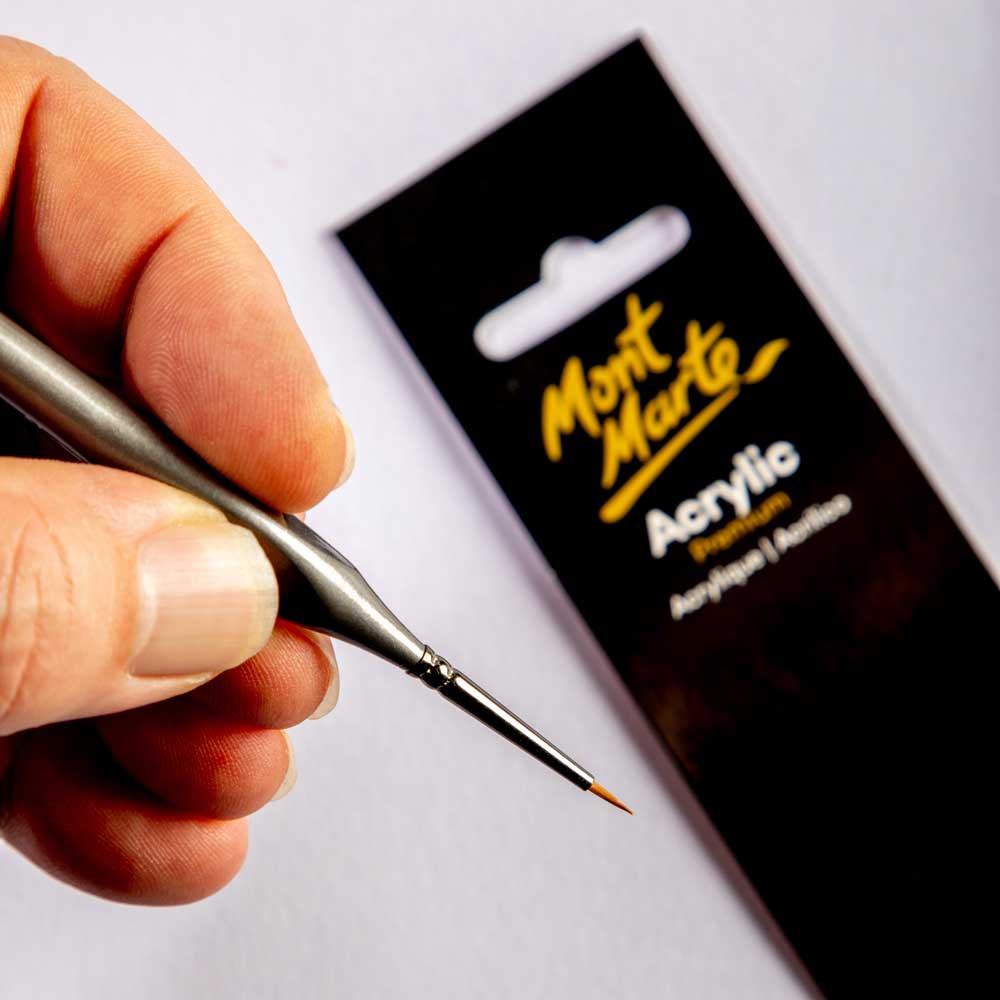 Artist Acrylic Brush Premium Taklon Detailer 2/0 - Image 4
