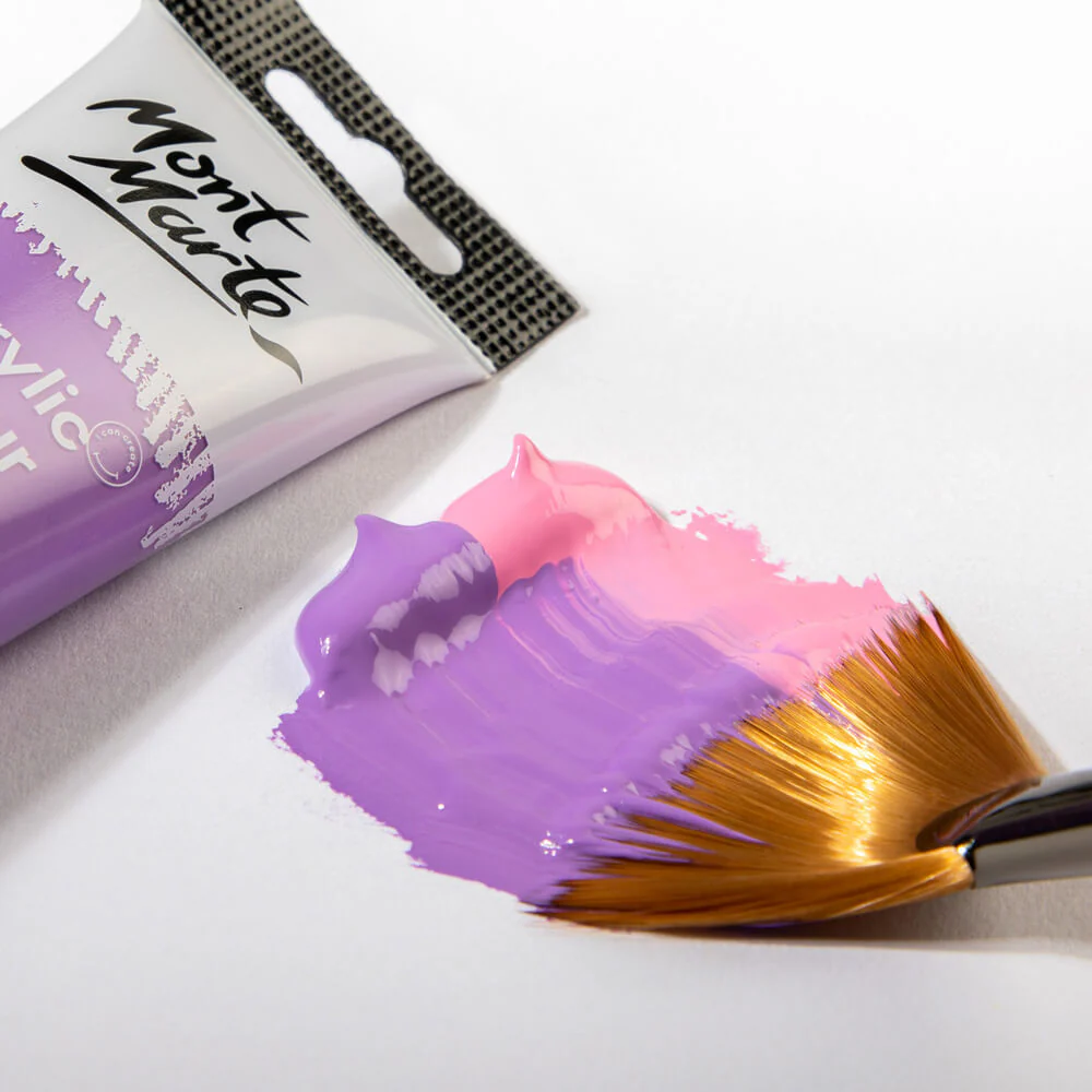 Artist Acrylic Brush Premium Taklon Fan 14 - Image 4