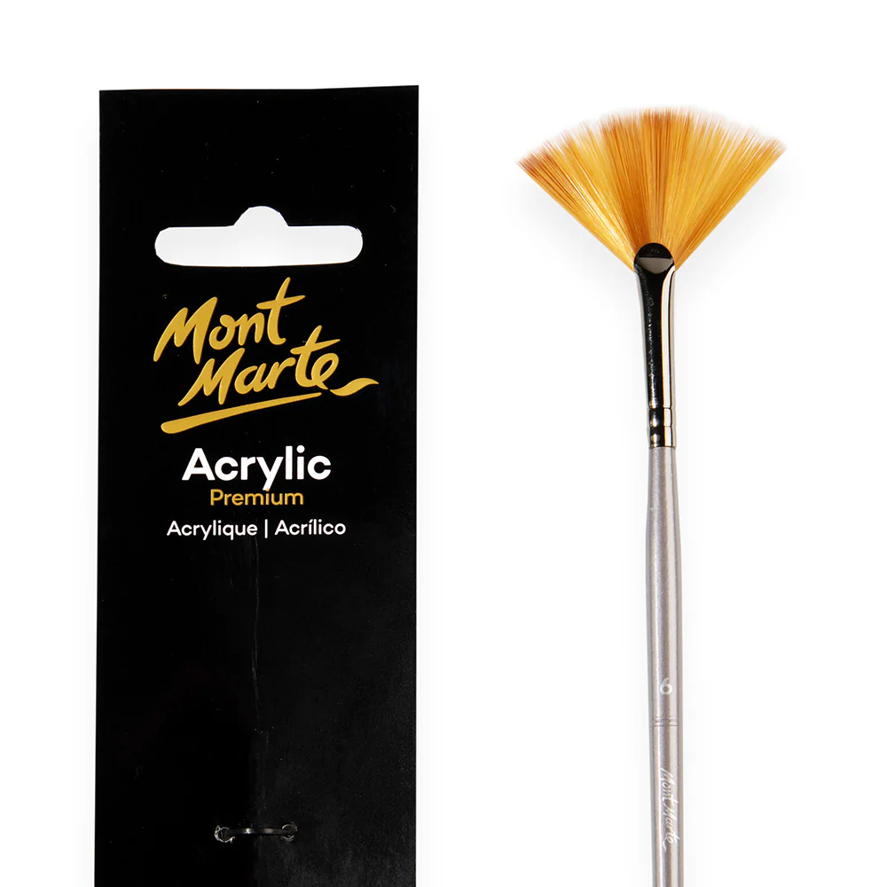 Artist Acrylic Brush Premium Taklon Fan 6 - Image 2
