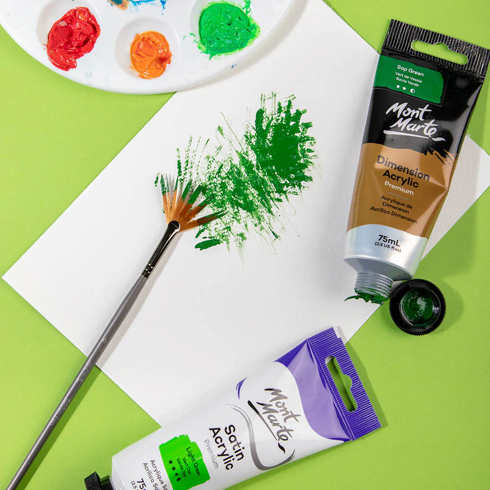 Artist Acrylic Brush Premium Taklon Fan 6 - Image 5