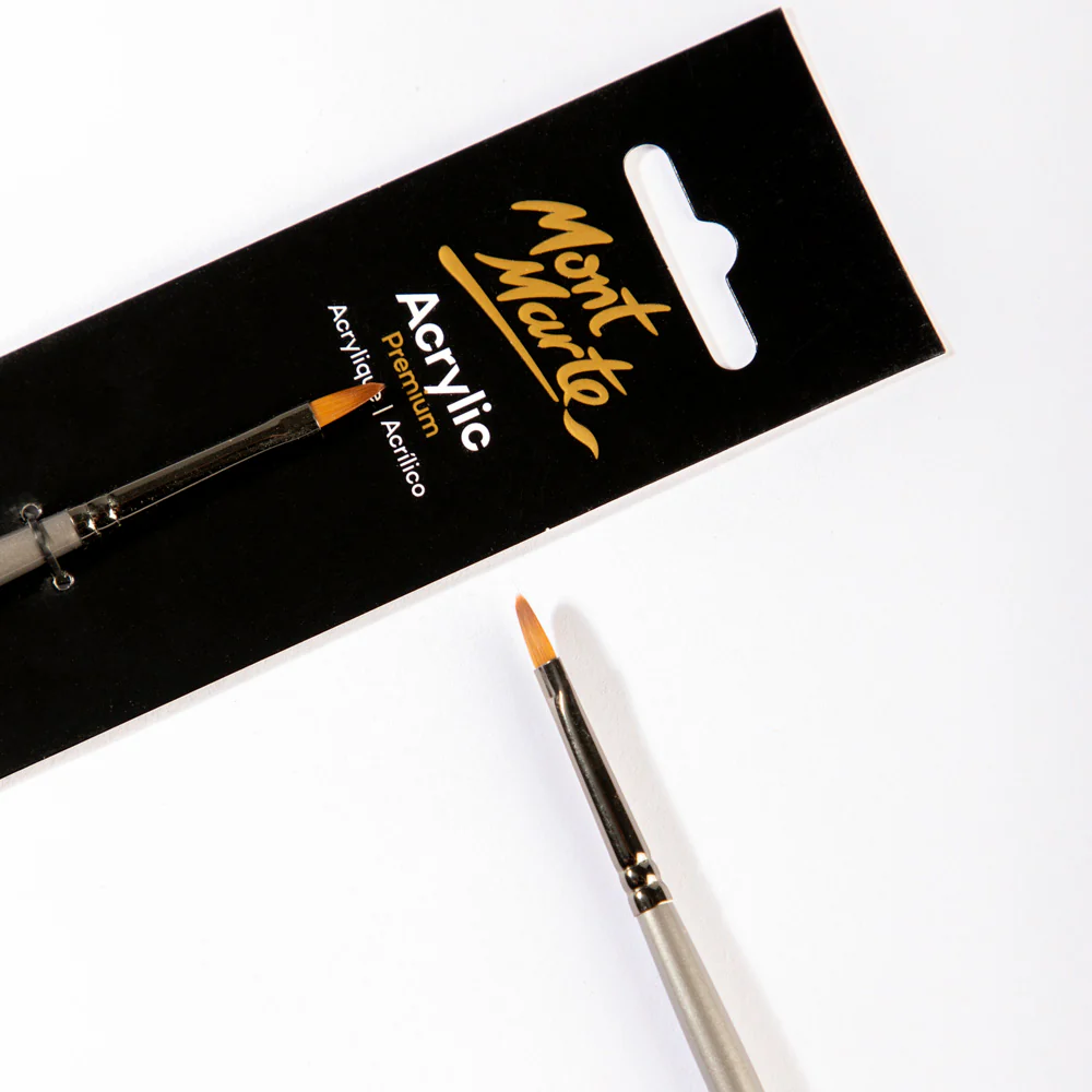 Artist Acrylic Brush Premium Taklon Filbert 2 - Image 2