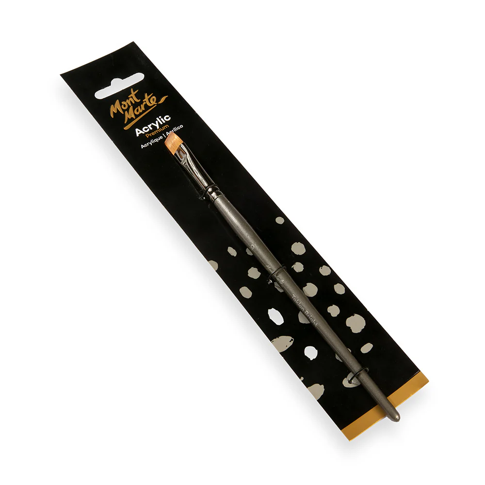 Artist Acrylic Brush Premium Taklon Short Bright 10 - Image 3