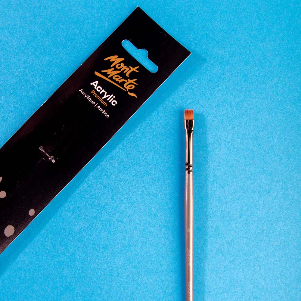 Artist Acrylic Brush Premium Taklon Short Bright 6 - Image 2