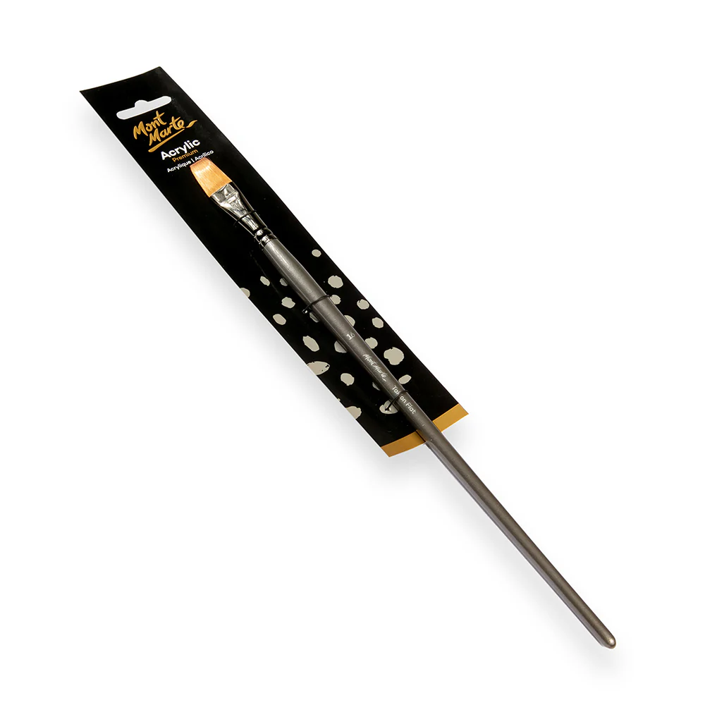 Artist Acrylic Brush Taklon Flat Long 16 - Image 3