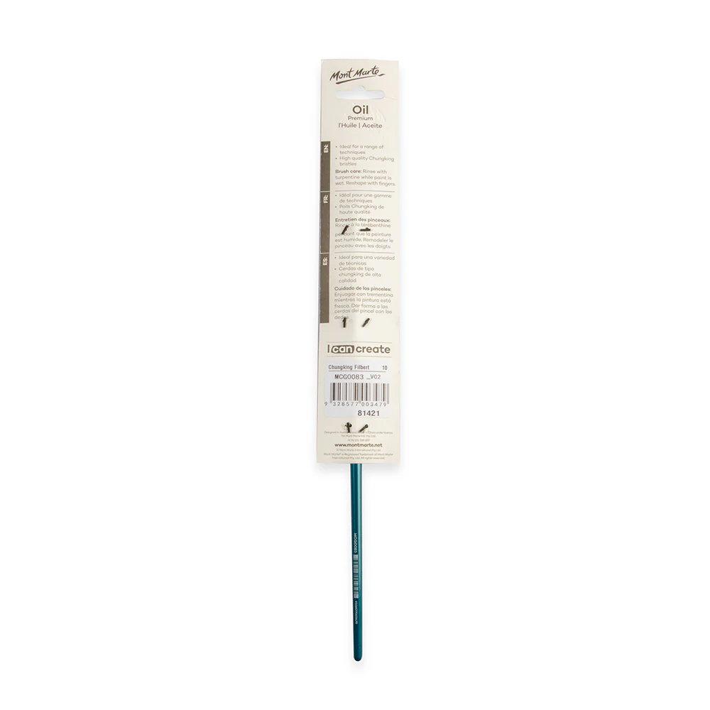 Artist Oil Brush Premium Chungking Filbert 10 - Image 4
