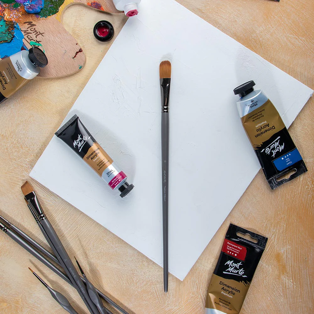 Artist Brush Taklon Filbert Premium 16 - Image 9