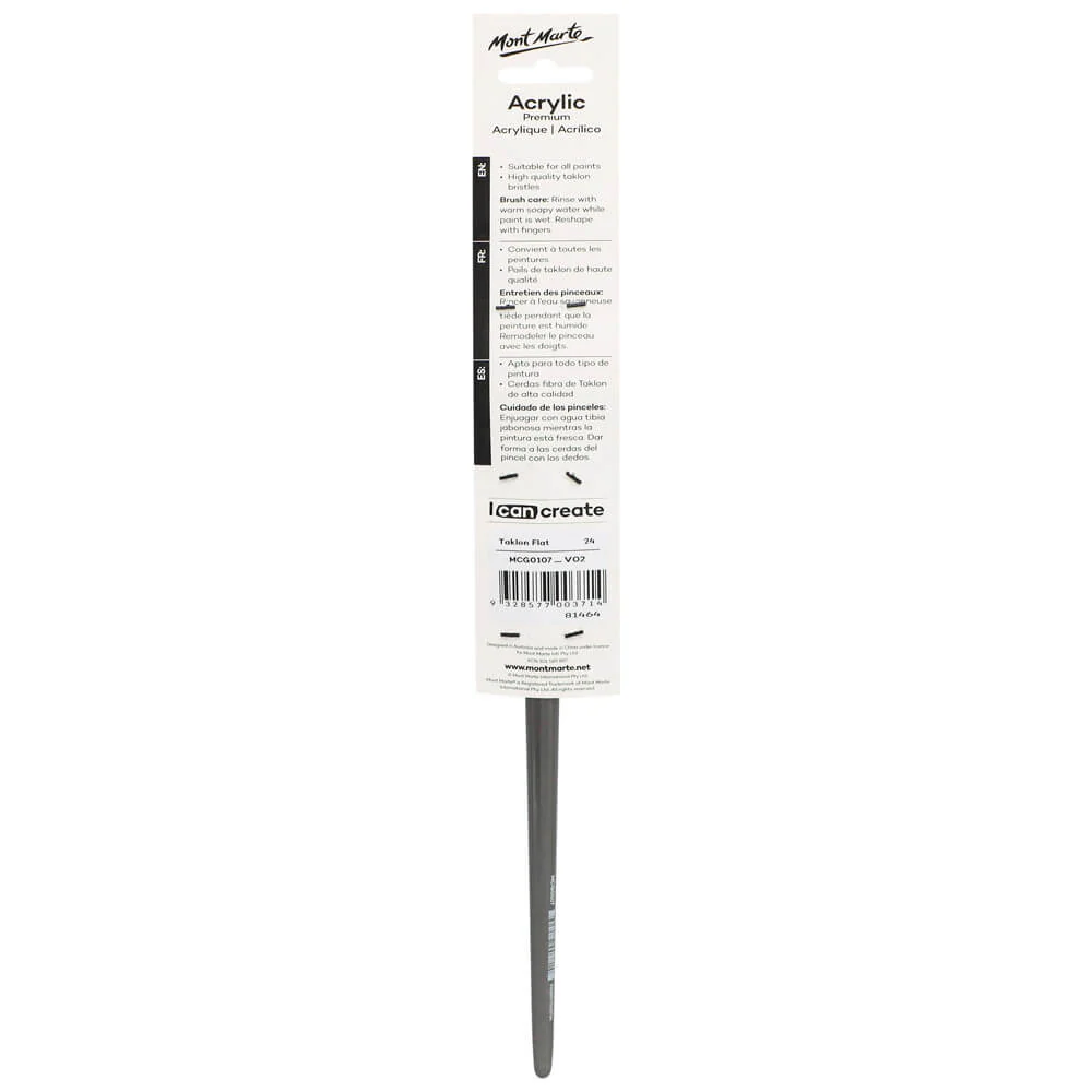 Artist Brush Taklon Flat Long 24 - Image 3