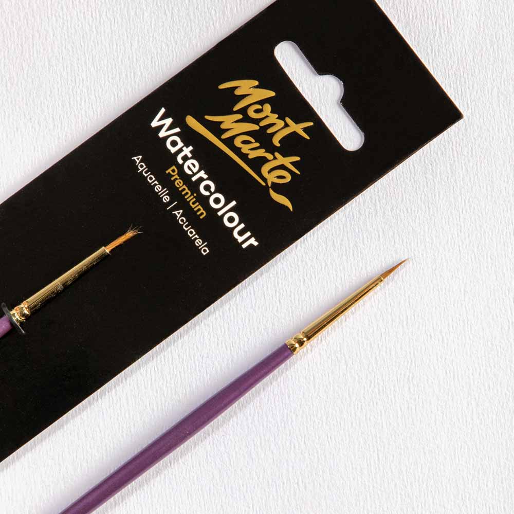 Artist Watercolour Brush Premium Sable Round 0 - Image 2