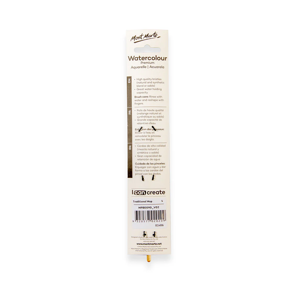 Artist Watercolour Brush Premium Traditional Mop 4 - Image 4