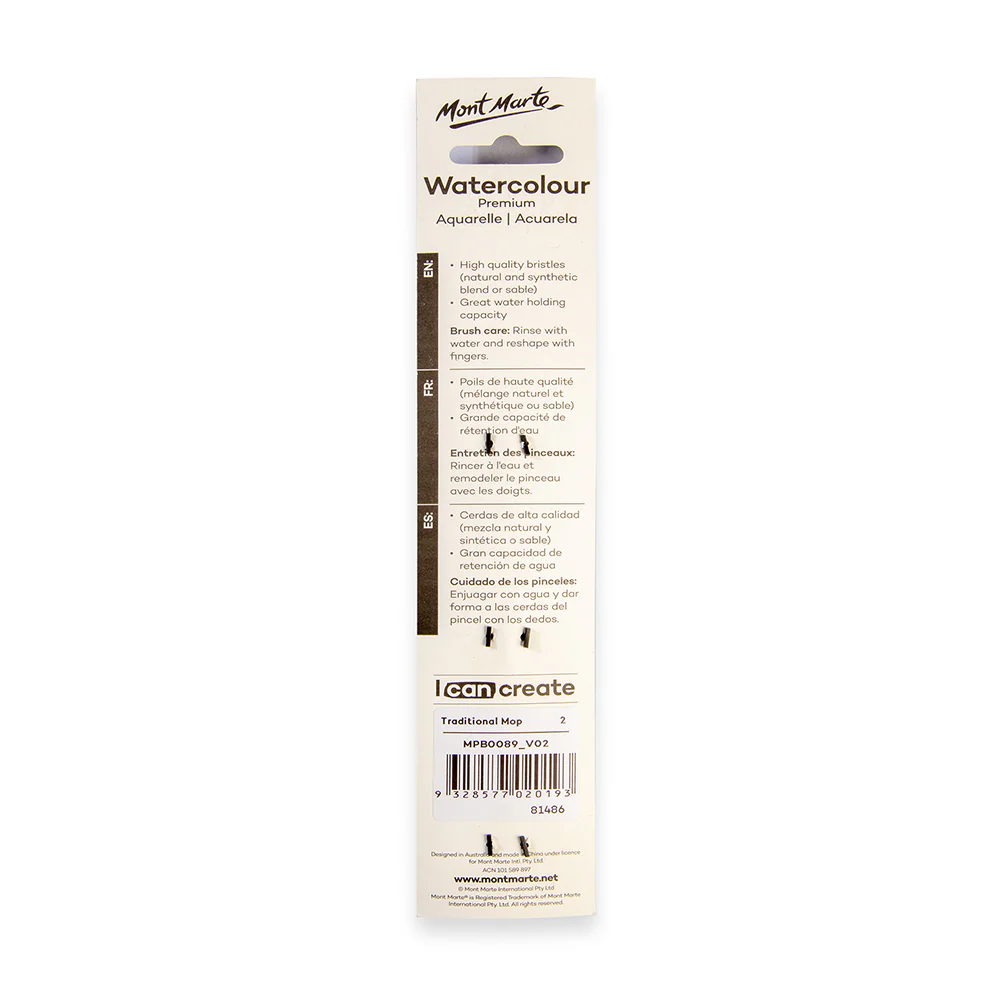 Artist Watercolour Traditional Premium Mop 2 - Image 4