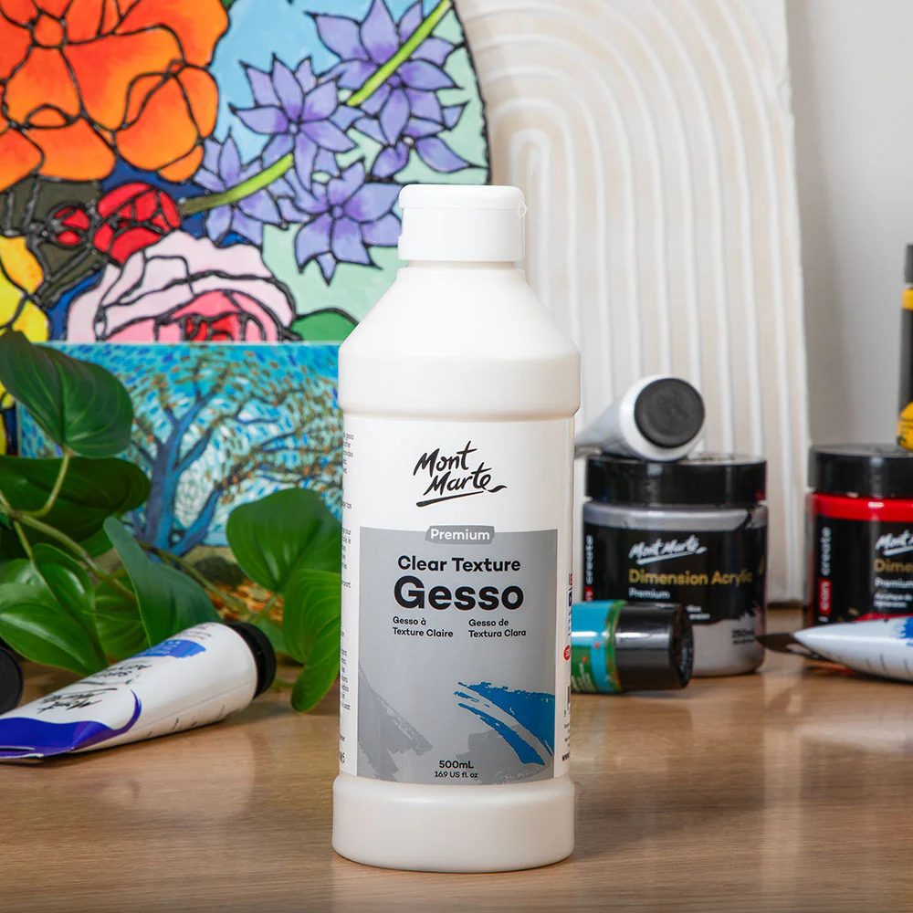 Clear Texture Gesso Premium 500ml - Image 8