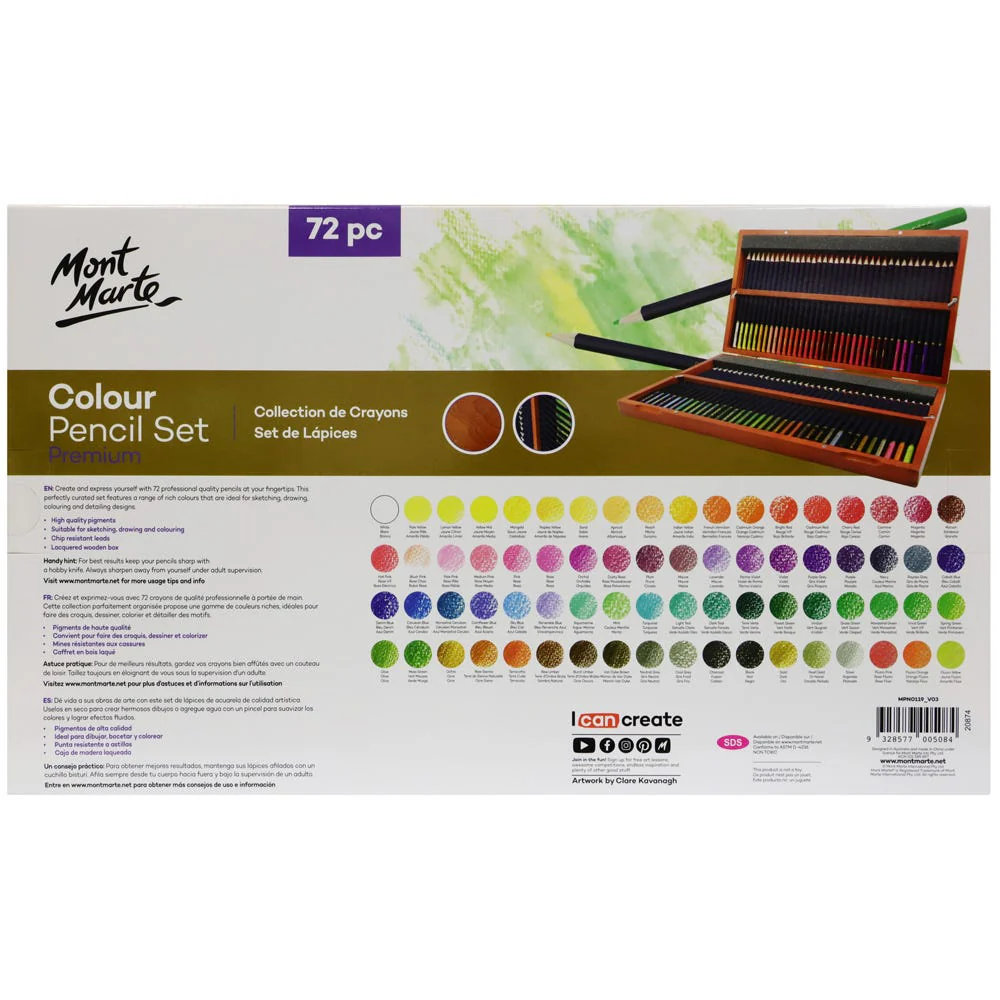 Colour Pencils Box Set Premium 72pc - Image 2