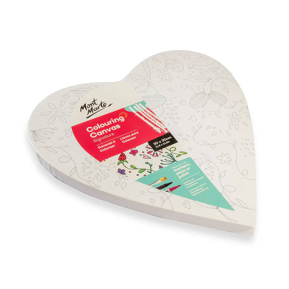 Colouring Canvas Heart Signature 30cm (11.8in) - Spring Season - Image 4