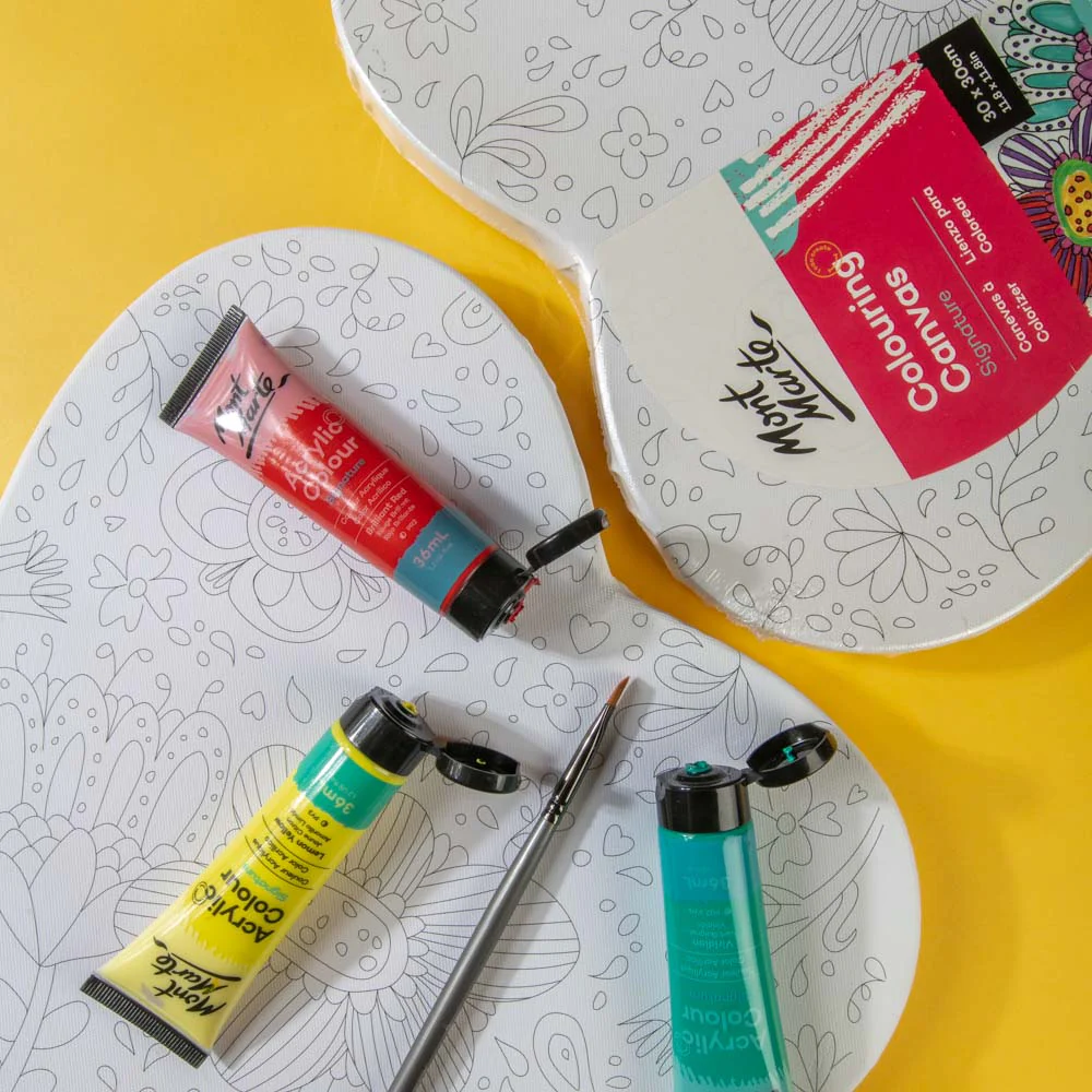 Colouring Canvas Heart Signature 30cm (11.8in) - Spring Season - Image 6