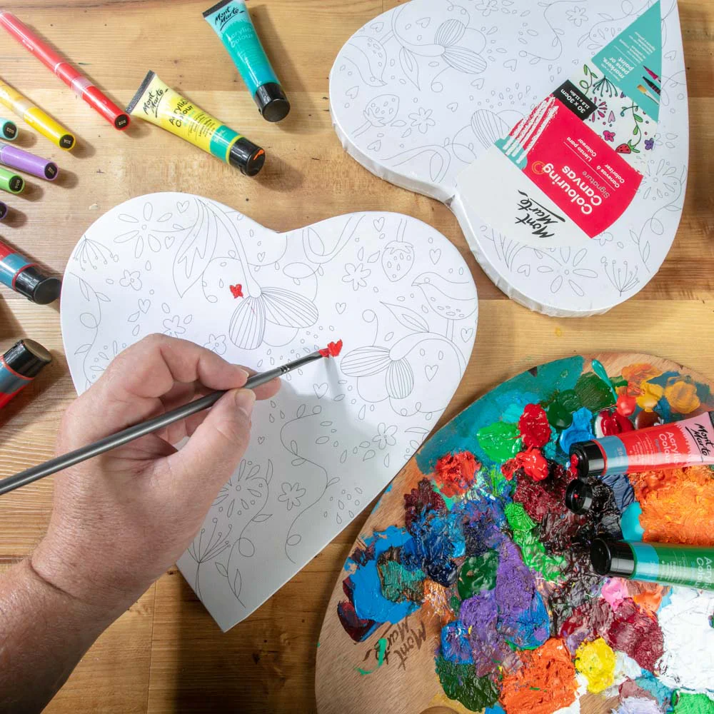 Colouring Canvas Heart Signature 30cm (11.8in) - Spring Season - Image 7