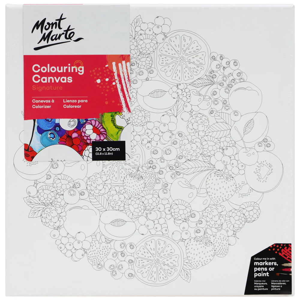 Colouring Canvas Signature 30 x 30cm (11.8 x 11.8in) -  Fruit Medley