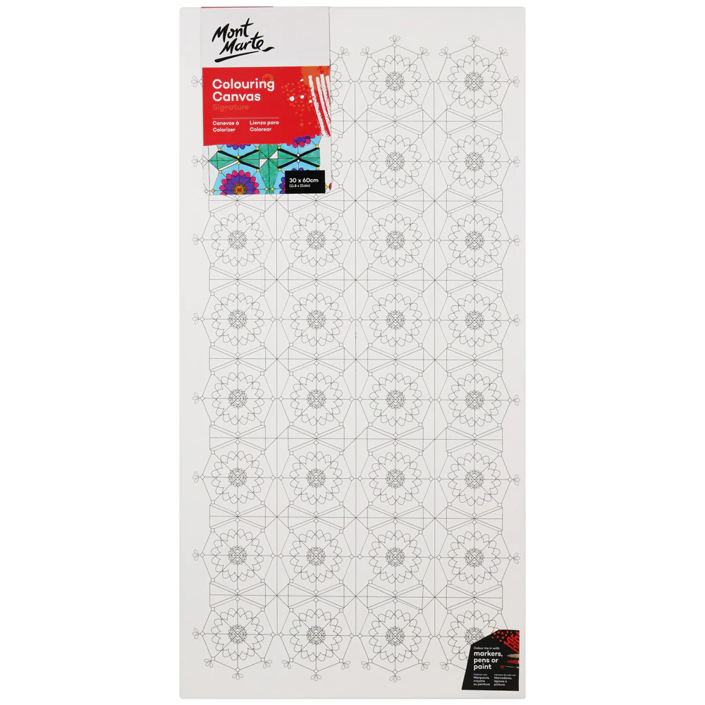 Colouring Canvas Signature 30 x 60cm (11.8 x 23.6in) - Hexagonal Pattern