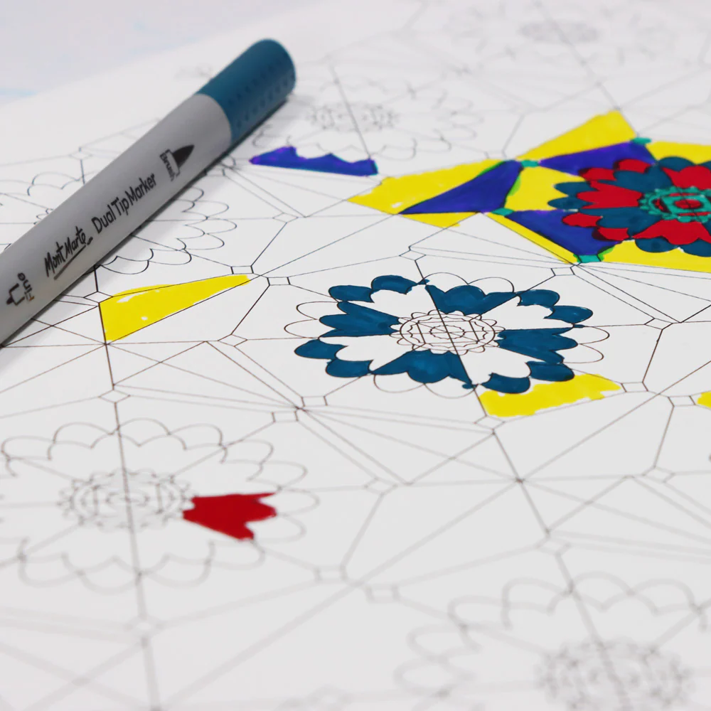 Colouring Canvas Signature 30 x 60cm (11.8 x 23.6in) - Hexagonal Pattern - Image 2