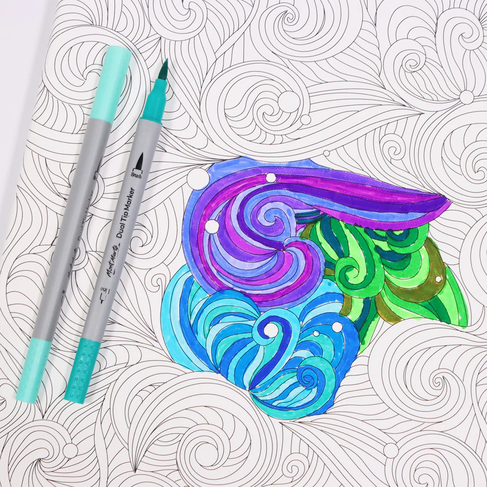 Colouring Canvas Signature 30 x 60cm (11.8 x 23.6in) - Ocean Waves - Image 2