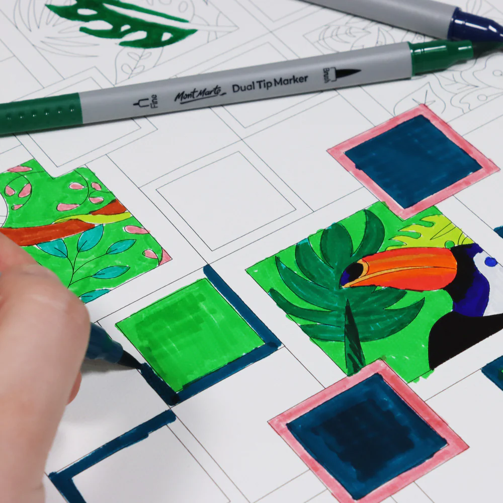 Colouring Canvas Signature 30 x 60cm (11.8 x 23.6in) - Tropical Pattern - Image 2