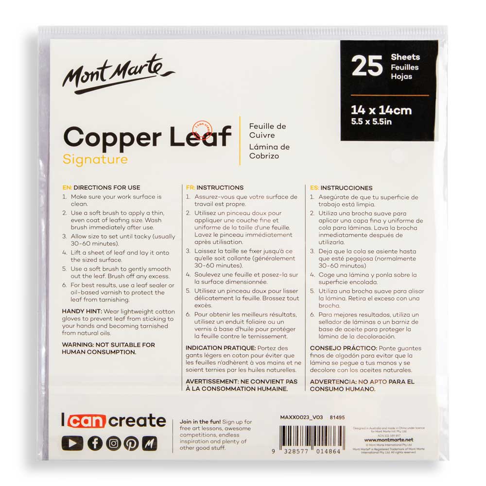 Copper Leaf Signature 14 x 14cm (5.5in) 25 Sheet - Image 4