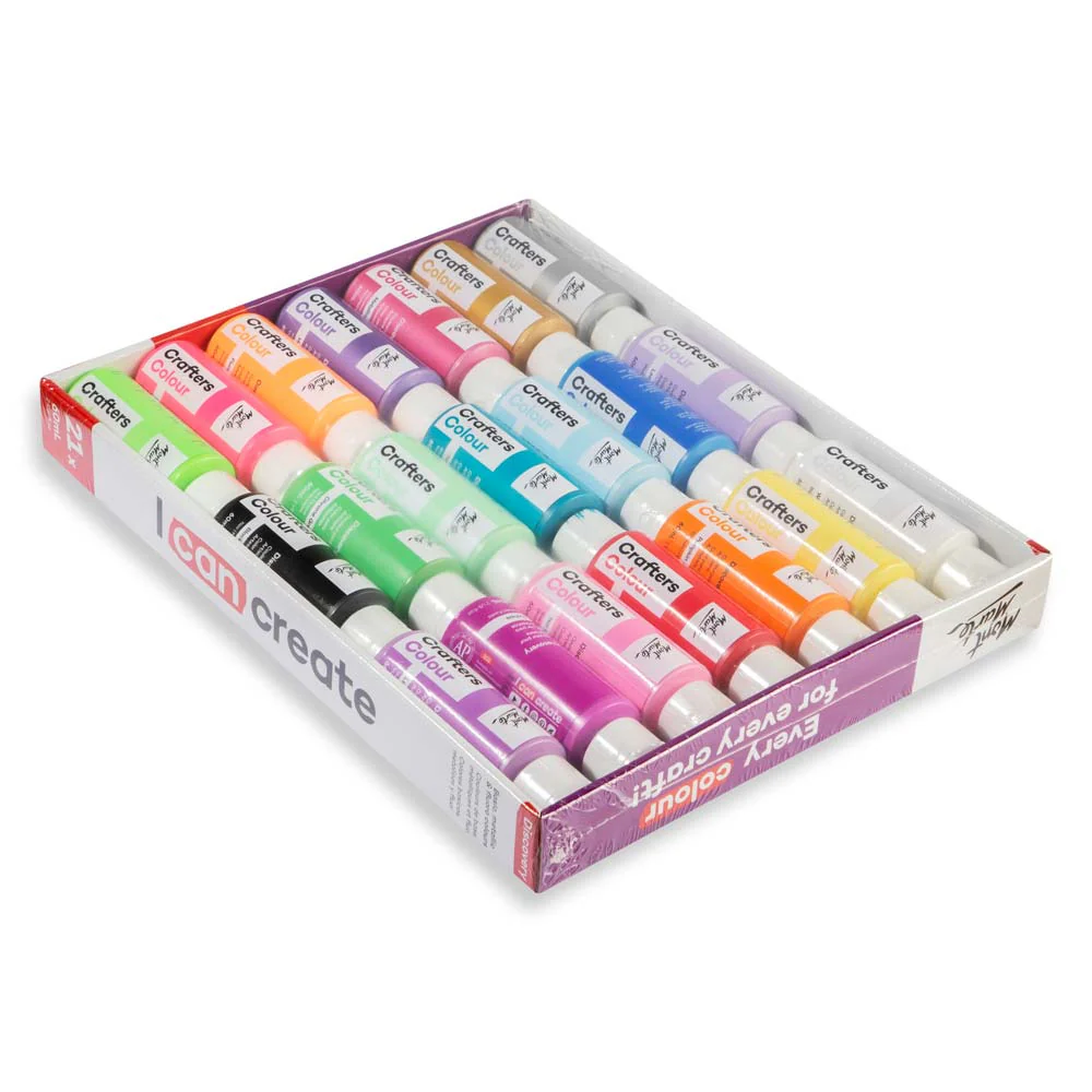 Crafters Colour Discovery Paint Set 21pc x 60ml - Image 4