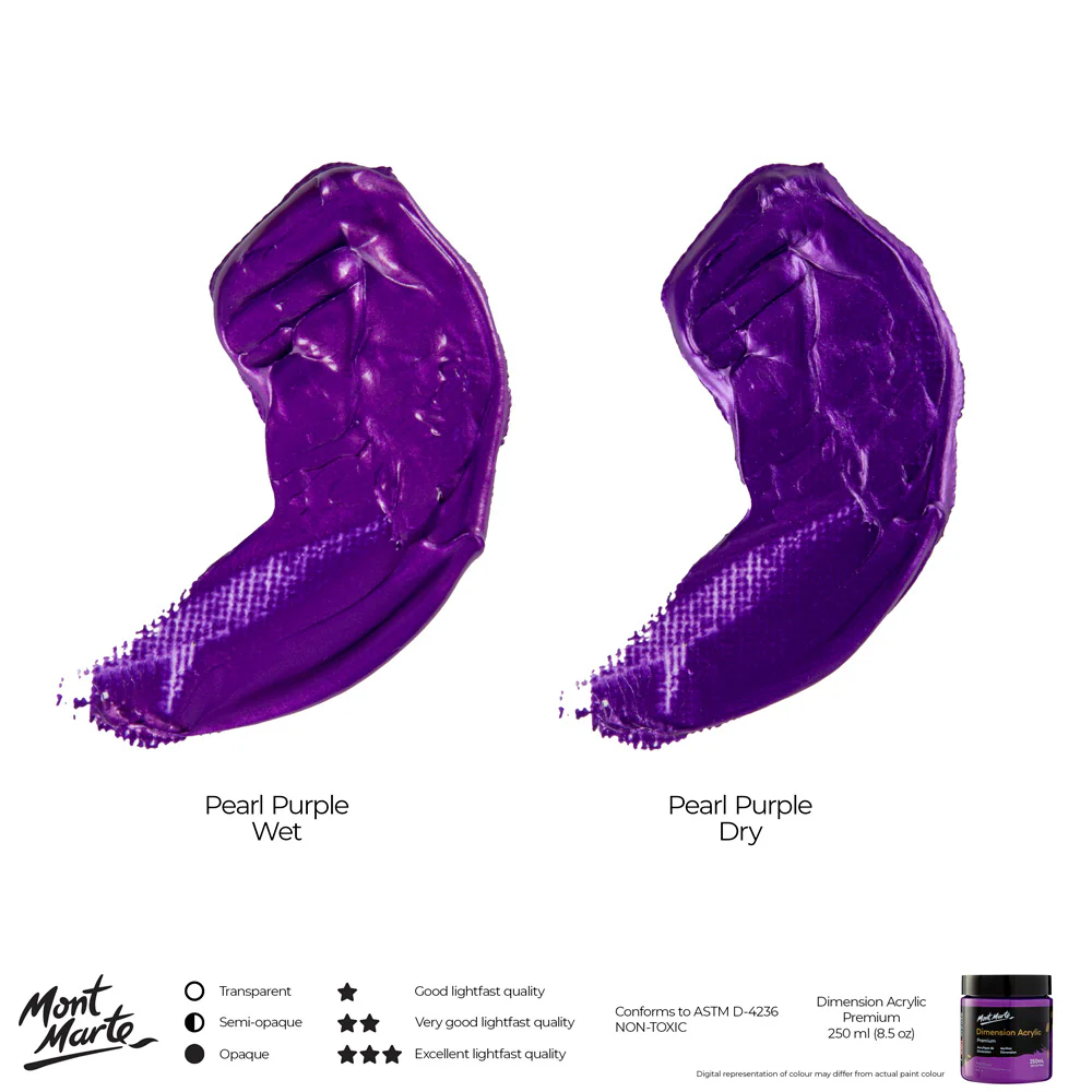 Dimension Acrylic Premium 250ml - Pearl Purple - Image 4