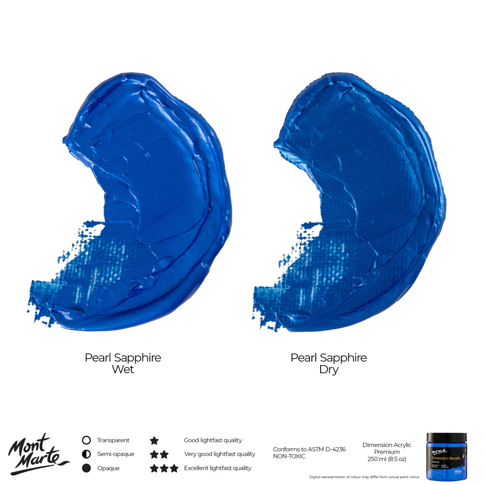 Dimension Acrylic Premium 250ml - Pearl Sapphire - Image 4