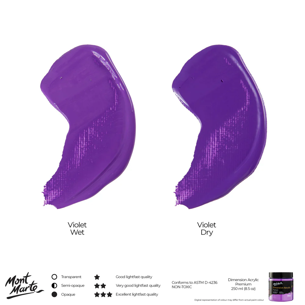 Dimension Acrylic Premium 250ml - Violet - Image 4
