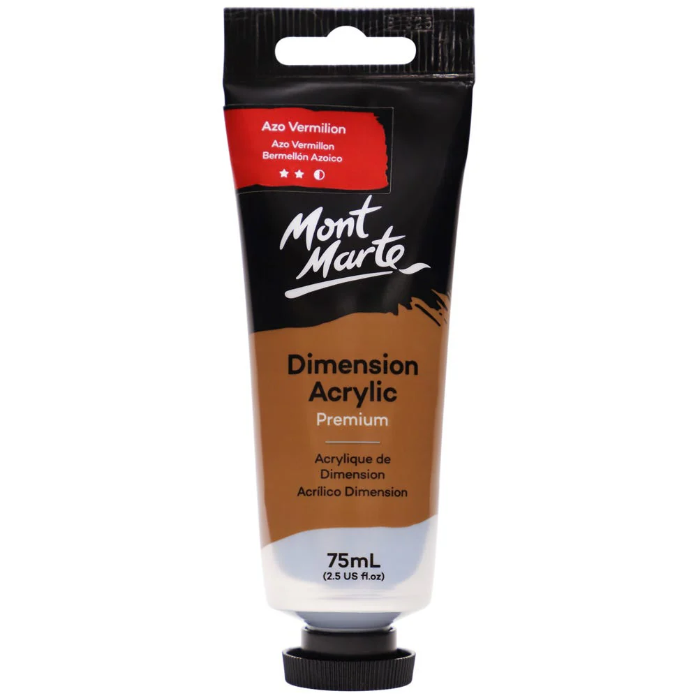 Dimension Acrylic Premium 75ml Tube - Azo Vermillion