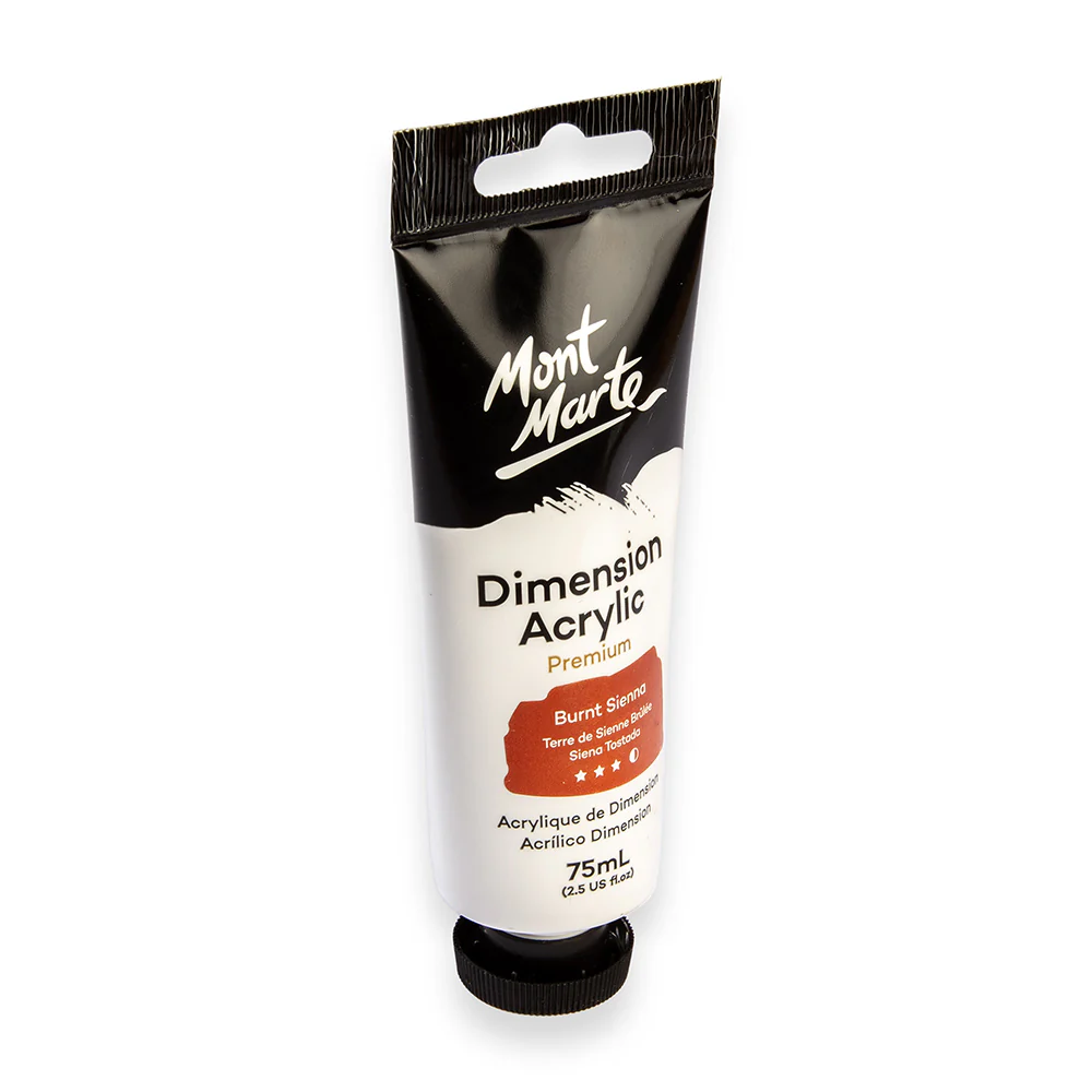 Dimension Acrylic Premium 75ml Tube - Burnt Sienna - Image 3