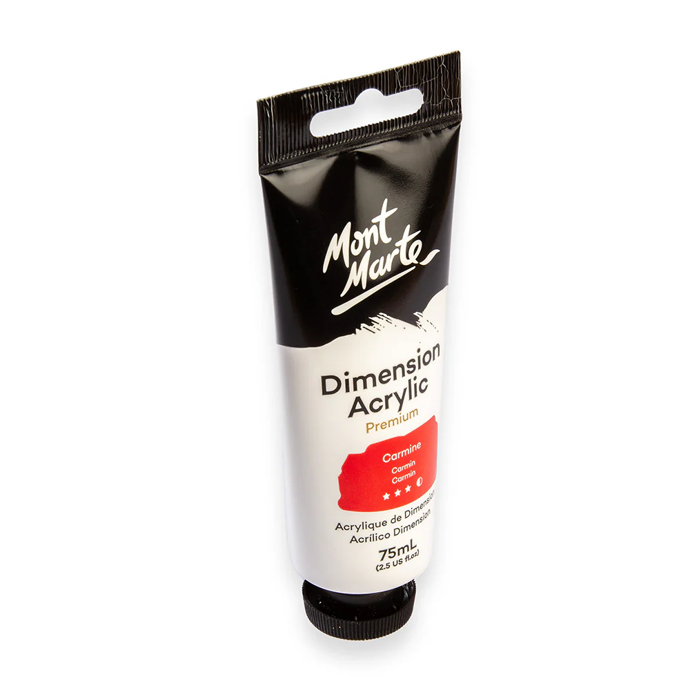 Dimension Acrylic Premium 75ml Tube - Carmine - Image 3