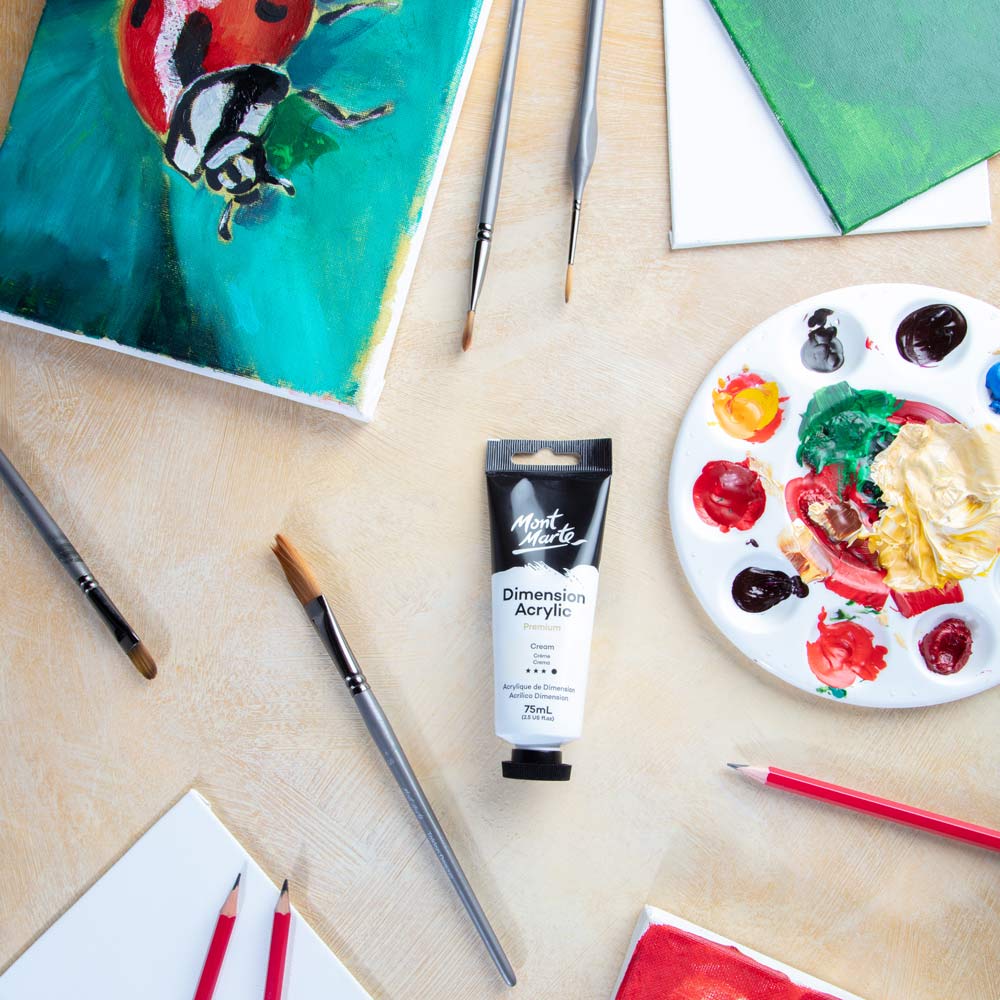 Dimension Acrylic Premium 75ml Tube - Cream - Image 7