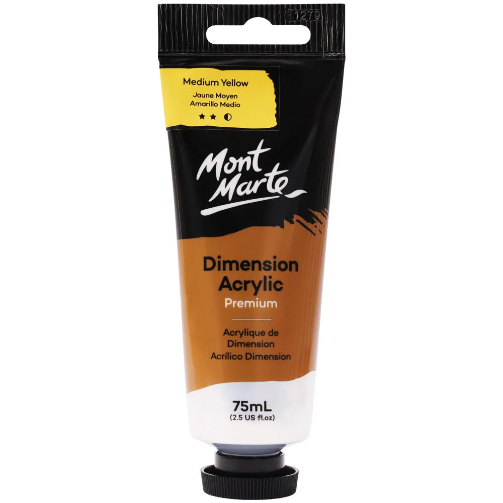 Dimension Acrylic Premium 75ml Tube - Medium Yellow