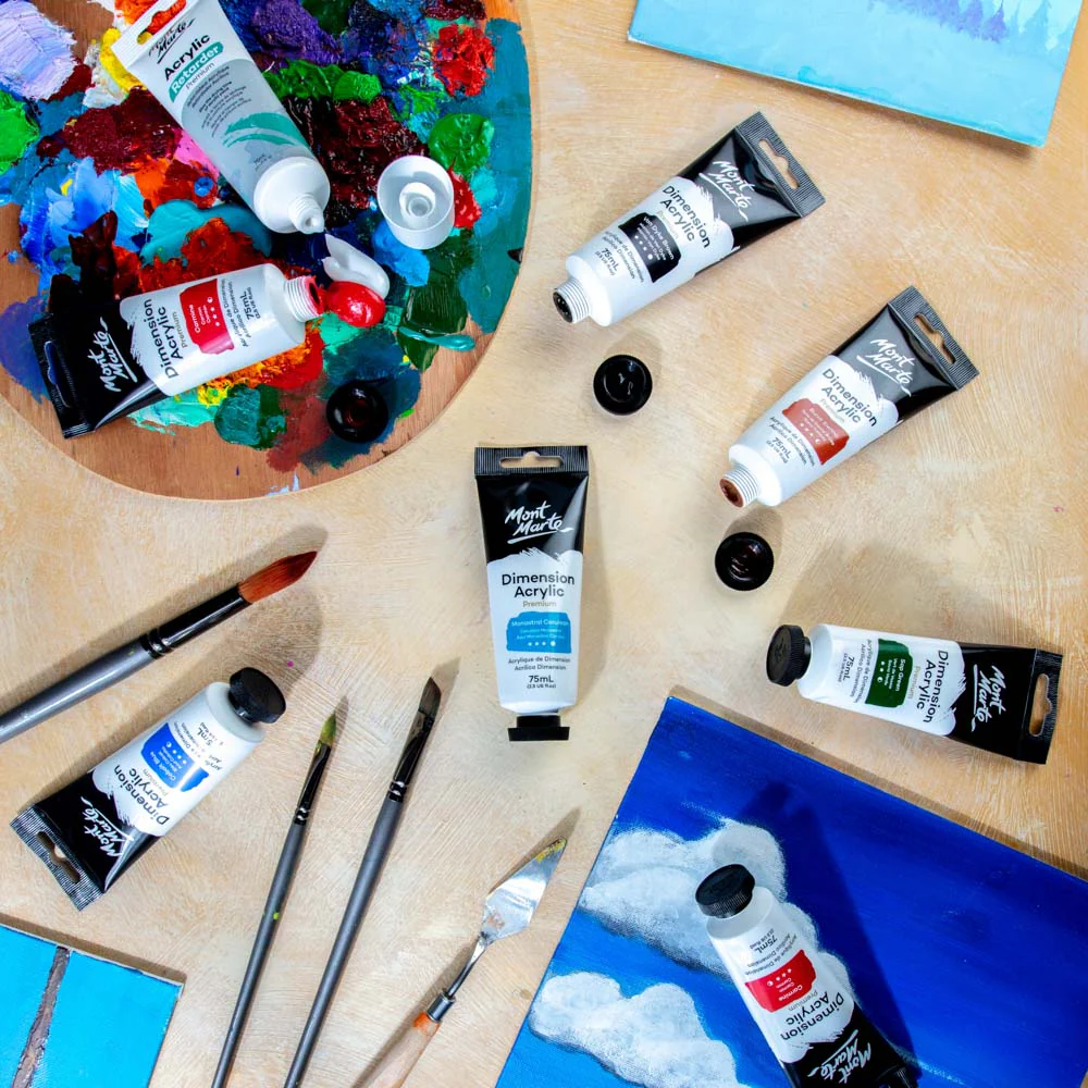 Dimension Acrylic Premium 75ml Tube - Monastral Cerulean - Image 8