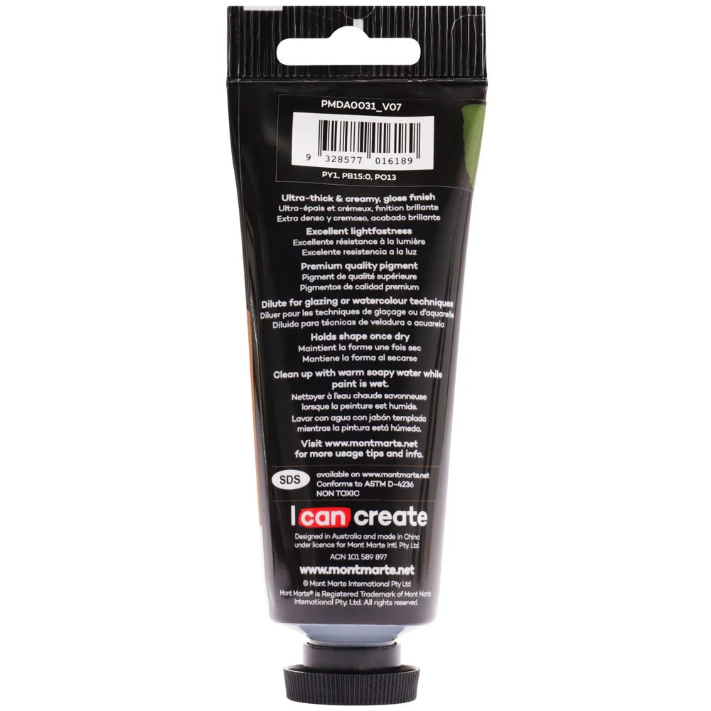 Dimension Acrylic Premium 75ml Tube - Olive Green - Image 3
