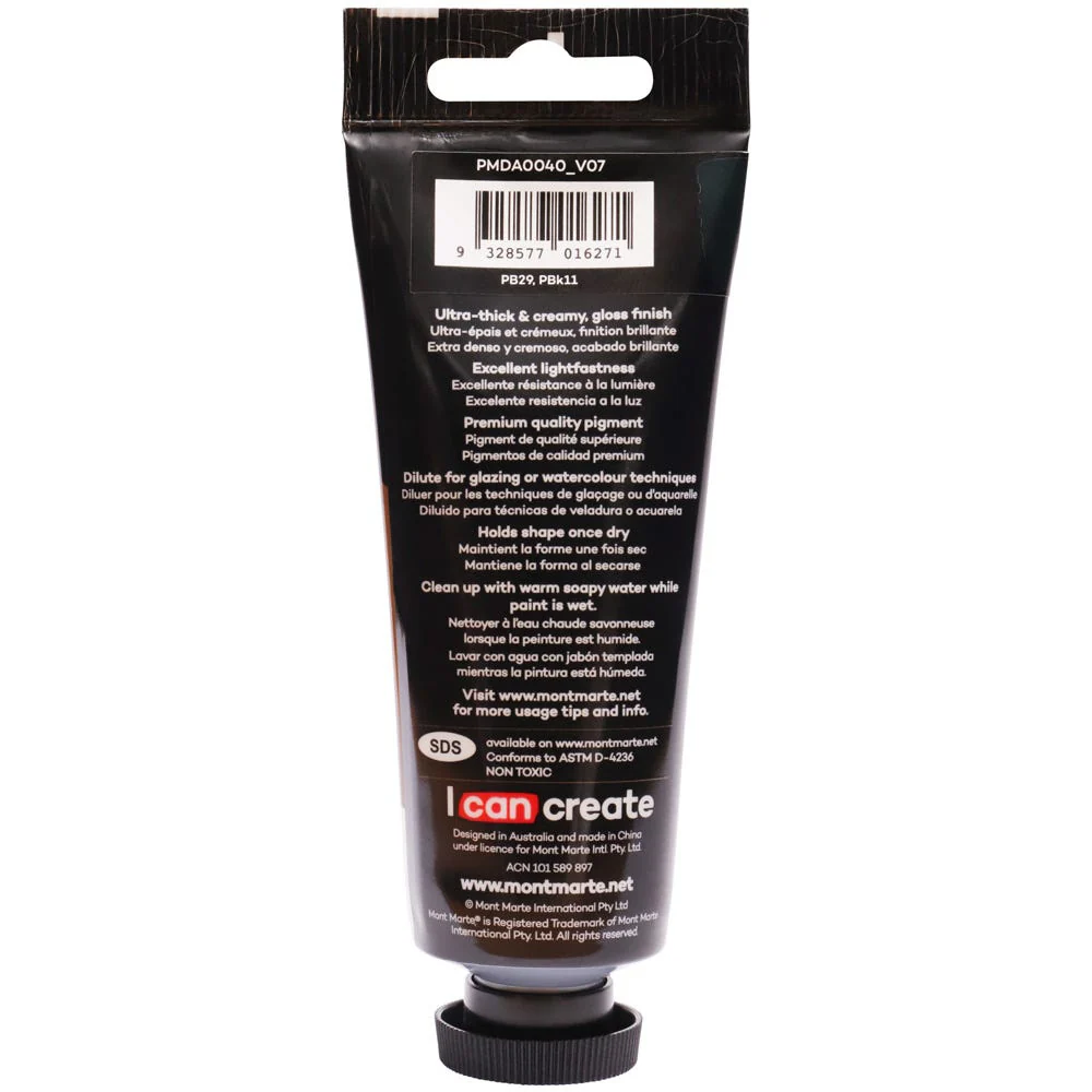Dimension Acrylic Premium 75ml Tube - Paynes Grey - Image 3