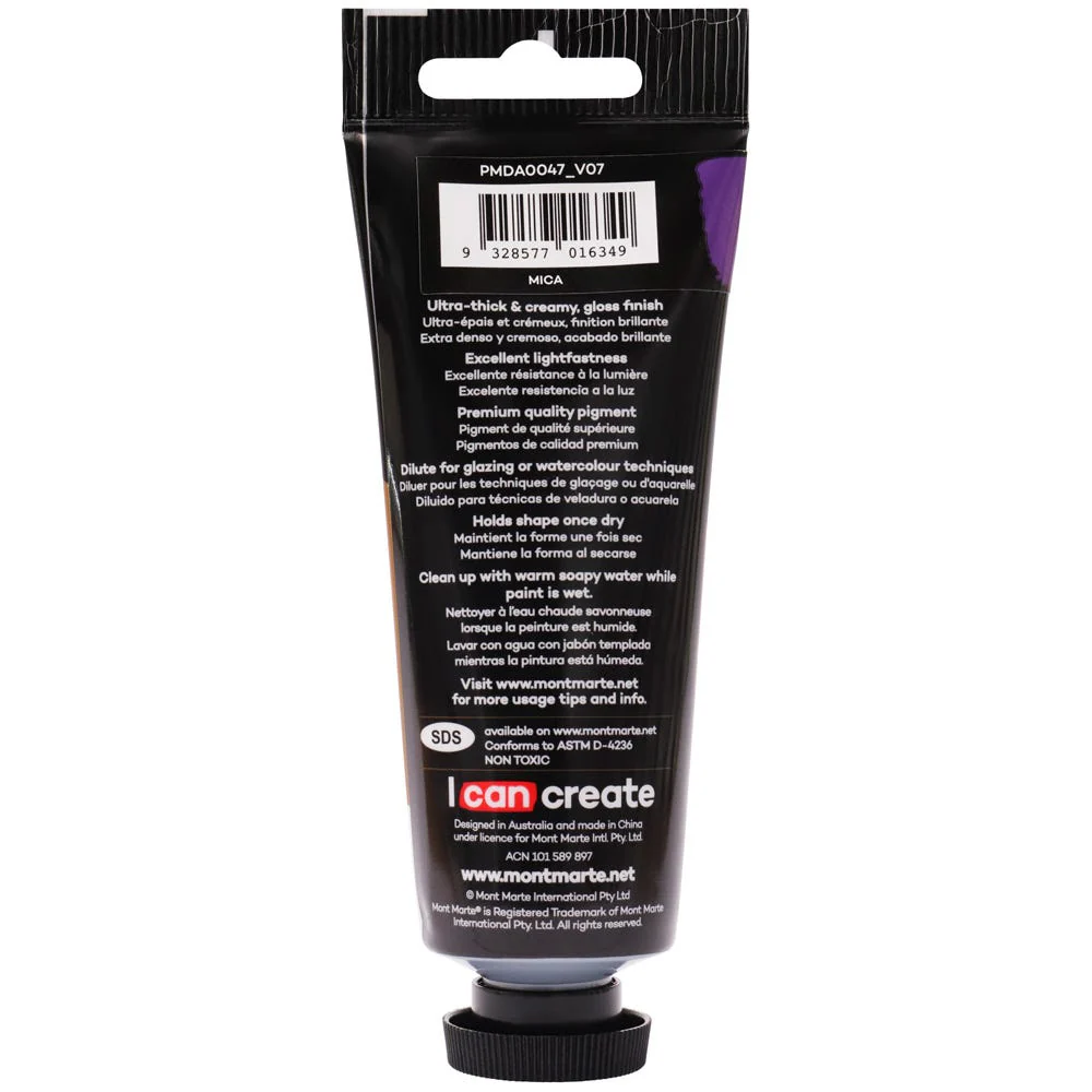 Dimension Acrylic Premium 75ml Tube - Pearl Purple - Image 3