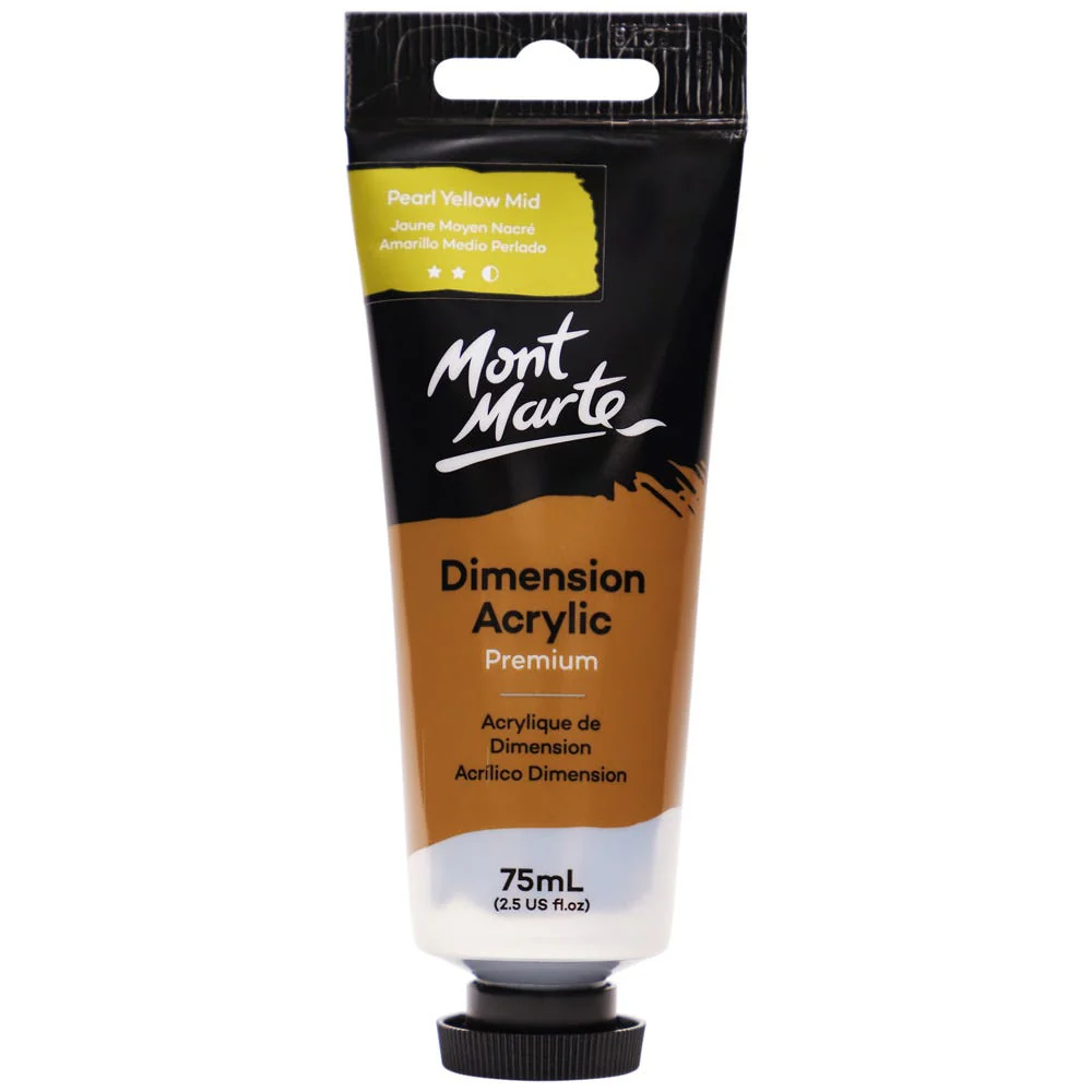 Dimension Acrylic Premium 75ml Tube - Pearl Yellow Mid
