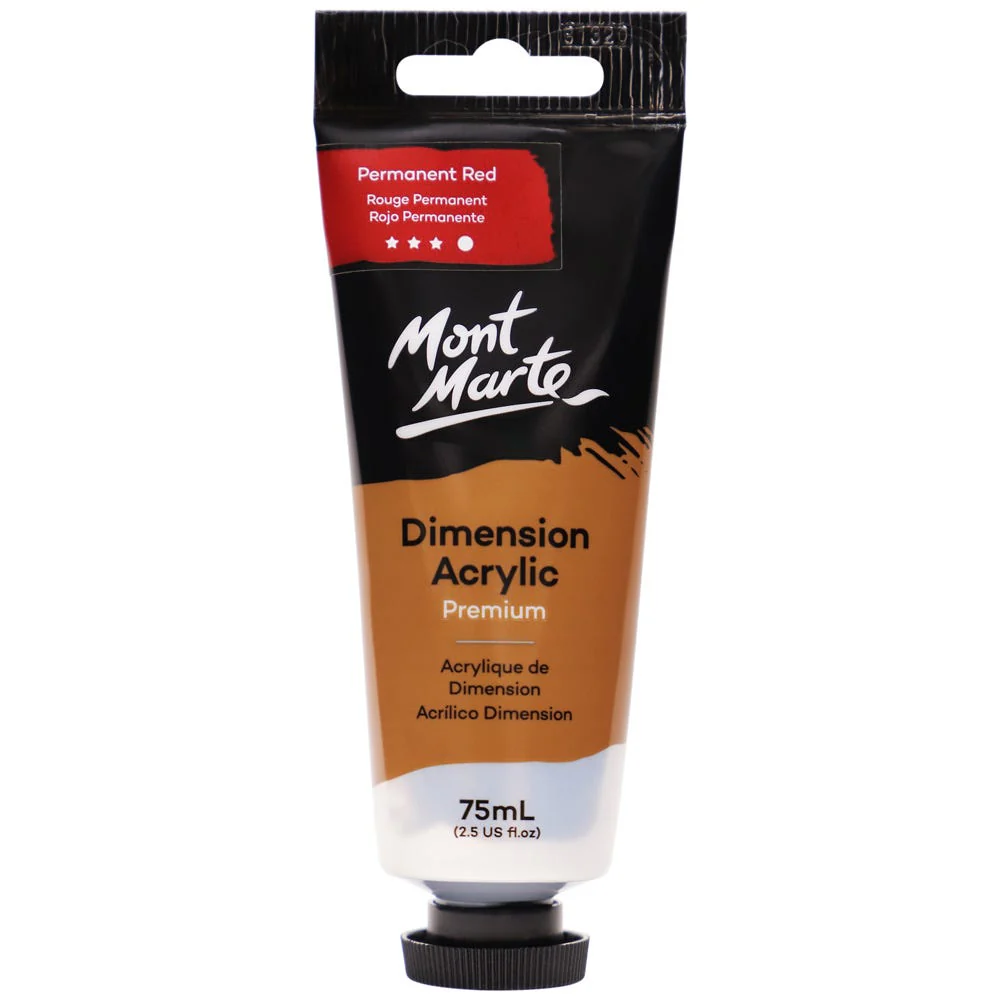 Dimension Acrylic Premium 75ml Tube - Permanent Red