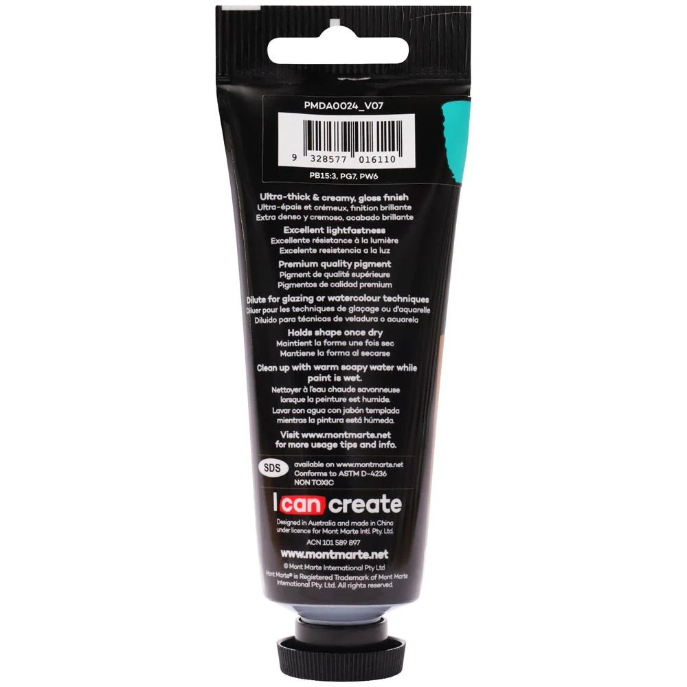 Dimension Acrylic Premium 75ml Tube - Turquoise - Image 3