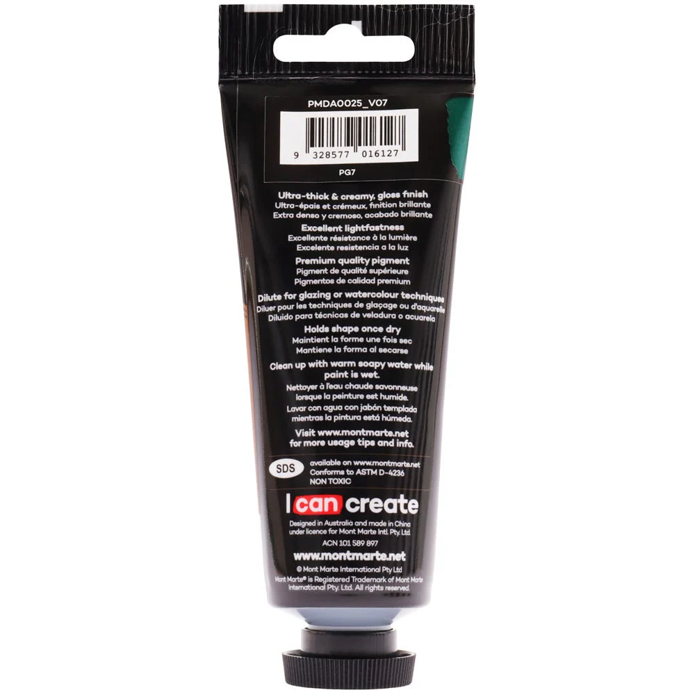 Dimension Acrylic Premium 75ml Tube - Viridian - Image 2