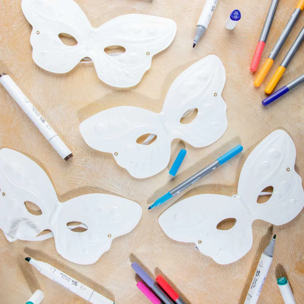 DIY Party Masks Discovery 4pc - Half Butterfly - Image 8