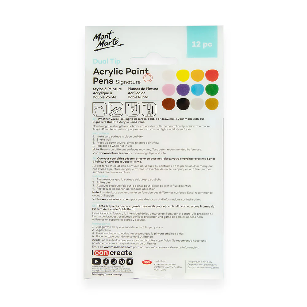 Dual Tip Acrylic Paint Pens Signature 12pc - Image 4