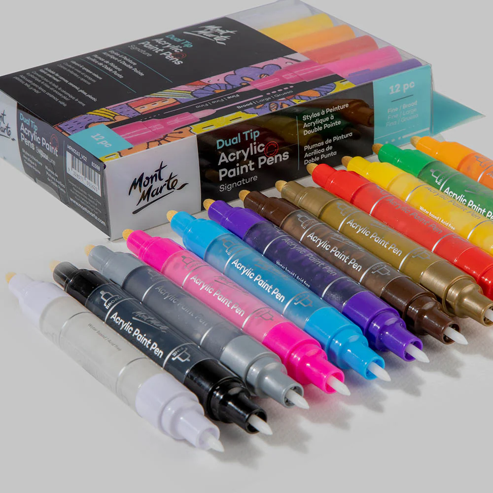 Dual Tip Acrylic Paint Pens Signature 12pc - Image 5