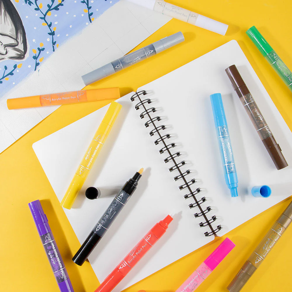 Dual Tip Acrylic Paint Pens Signature 12pc - Image 9